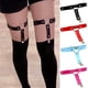 thumbnail image 5 of Guardurnaity Liga hasta el muslo de cuero ajustable para mujer, exquisita y a la moda, estilo gótico Punk, 2 pack/lote Disfraces de disfraces, 5 of 6