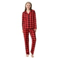 thumbnail image 5 of URMAGIC Christmas Family Matching Button Down Pajamas Red Plaid Jammies, 5 of 14