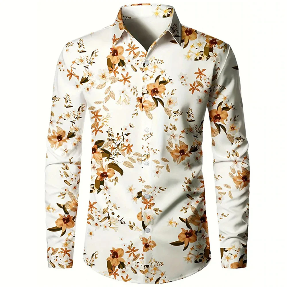Camisa Algodón Puro Hombre Camisa CASAMODA Informal - Algodón Puro Con Estampado Comfort Fit Moda Hombre Cómoda