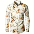 thumbnail image 1 of Camisa nueva para hombre, camisa informal con estampado de rayos, camisa de fiesta con solapa, diseño de diseñador de lujo a la moda, camisa de tela cómoda con botones, 1 of 6
