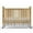 Natural Crib, variant on Baby Convertible Crib 3 In 1, Converts from Baby Crib to Toddler Bed, New Zealand Pinewood Baby Bed with Locking Wheels and Teething Rail, Crib with 4 Height Adjustment and Non Toxic Finish, Black