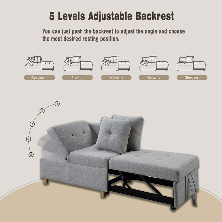 AK　NEIGHBORHOOD FOLDING SOFA. Z-HOM Folding Sofa Bed, Adjustable 6 Inch Floor Couch with Memory