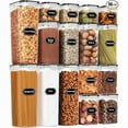 thumbnail image 2 of Food Storage Container Set with Lids, 16 Pcs Plastic Dry Food Canisters for Kitchen Pantry Organizers and Storage, 2 of 10