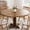 Brown, variant on Round Dining Table for 4, 47" Dining Room Table with Wooden Base, Circle Kitchen Dinner Table for Dining Room, Kitchen, Living Room (Table Only), Walnut