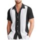 thumbnail image 1 of Designer Spring Summer Men's Casual Cotton Linen Solid Color Short Sleeve Shirts Loose ShirtsXL, 1 of 3