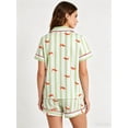 thumbnail image 2 of VONCOS Womens Short Sleeve Pajama Sets - Cute 2-Piece Button Down Pj Set with Shorts, Soft Breathable Summer Sleepwear,Green,Size XL, 2 of 6