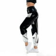 thumbnail image 5 of Zhuashum Womens Christmas Pajama Pantsstraight Leg Nightclub Leisure Sports Street Hop Slacks With Pocket Party Shiny Colorful Pants Jogger Trousers Adorable Clothes Black S, 5 of 7