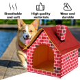 thumbnail image 3 of Maison pour Animaux Portable avec Cheminée Lit pour Chien Chat Chaud et Confortable Tente pour Animaux Détachable Lavable Adaptée à Toutes les Saisons, 3 of 8