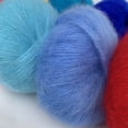 thumbnail image 2 of Injueey 2019 Color puro 25g/bola tejer bufanda hilo al por mayor fino felpa mano ganchillo hilo costura DIY invierno chal suéter hilo Tela de costura y artesanía trece Injueey JJ25002-13, 2 of 6