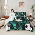 thumbnail image 4 of Castle Fairy Sport Gamer Soccer Bedding Comforter Set 2pcs for Boys Girls,Graffiti Splash Twin Comforter Sets Microfiber,Abstract Geometric Honeycomb Breathable Bedding Set,Microfiber Bedroom Decor, 4 of 8