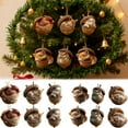 thumbnail image 6 of Moocorvic 2Pcs 3D Forest Animal Acorn Christmas Ornaments for Xmas Tree Decorations, Holiday Gifts for , 3.15 Inch, 6 of 6
