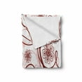 thumbnail image 2 of Vintage Floral Soft Flannel Fleece Blanket, Flowers and Bold Lines Vibrant Color Image Valentines Day Bouquet, Cozy Plush for Indoor and Outdoor Use, 70" x 90", Pale Pink Ruby White, by Ambesonne, 2 of 6