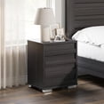 thumbnail image 6 of Merluxy Nightstand Set of 2 with Charging Station,Farmhouse End Table with Drawers for Bedroom,Black, 6 of 7