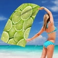 thumbnail image 6 of LACKUST Summer Lemon Beach Towel - Oversized Microfiber for Travel, Yoga, Beach 75x150cm (30x60 inches), 6 of 6