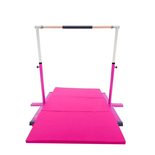 ToyKraft Jungle Gym Barre de gymnastique Kip Bar pour aire de jeux, barre  d'entraînement extensible pour enfant (rose)
