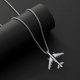 thumbnail image 2 of Classic niche design trendy men s and women s airplane necklace simple hip-hop nightclub dance cute airplane pendant gift, 2 of 5