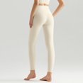 thumbnail image 6 of COMVALUE Buttery Soft Leggings for Women - High Waisted Tummy Control No See Through Workout Yoga Cycling Tights Pants White M, 6 of 9