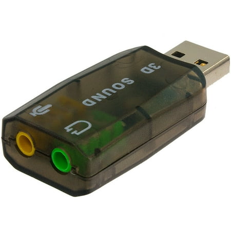 USB 2.0 Mic Speaker 5.1 Audio Sound Card Adapter For