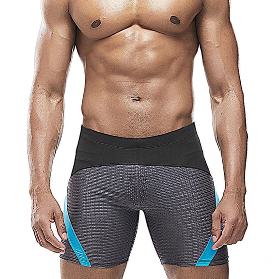 Guluxicc Mens Square Leg Swim Briefs Swimsuit Mesh Athletic Swimwear Bathing Suit Swimming Trunks