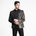 thumbnail image 5 of Blazer de fiesta para banquete con empalme de árbol de lentejuelas y corte entallado para hombre-ykc, 5 of 5