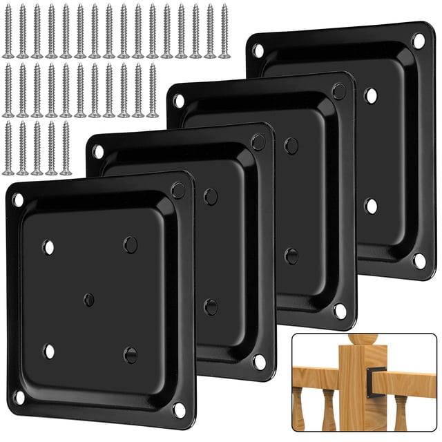 Conector de placa para poste de madera Adnee 10 x 10 cm con recubrimiento en polvo