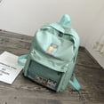 thumbnail image 1 of Large Capacity Solid Color Waterproof Nylon Casual Backpack School Bag, 1 of 2