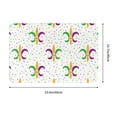 thumbnail image 3 of Haiem Mardi Gras Carnival1 Front Door Mat Indoor Outdoor Entrance, Waterproof All-Season, All-Weather Doormat, Durable Flannel Fabric, Fade Resistant, Low Profile, 16x24in, 3 of 9