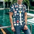 thumbnail image 6 of Rateoe Dental Pattern Men’s Baseball Short Sleeve Polo Shirt, Midweight Men's Shirt Golf Shirt Polo Shirts Quick Dry Short-XX-Large, 6 of 7
