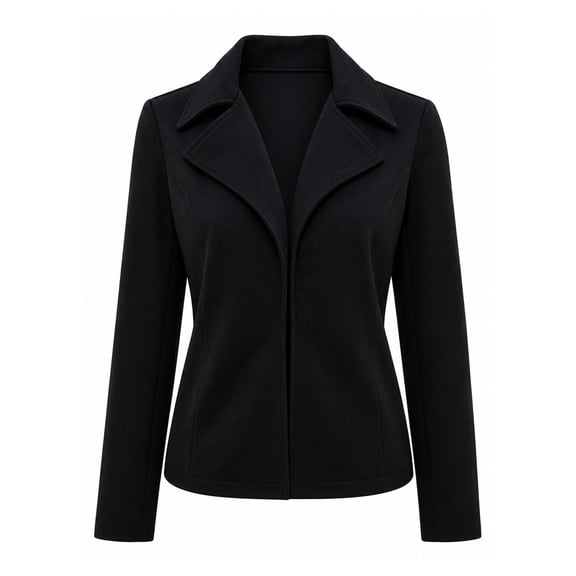 Chamarra George para Dama, con Cuello Solapa Negro Talla G