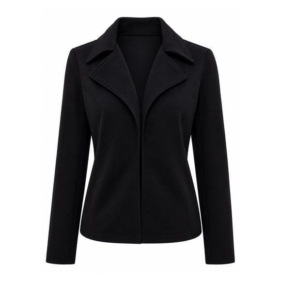 Chamarra George para Dama, con Cuello Solapa Negro Talla G