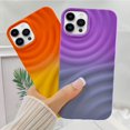thumbnail image 5 of Compatible with iPhone 14 Pro Max Phone Case Girls Cute Gradient Bicolor Crimp Wave Pattern Soft Silicone Shockproof Camera Protective Back Cover Slim Phone Case for Women - Purple Gray, 5 of 13