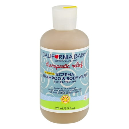 California Baby Therapeutic Relief Eczema Shampoo & Bodywash Gluten-Free, 8.5 FL (Best Baby Shampoo For Eczema)