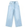 thumbnail image 4 of Straight Leg Jeans for Women High Waist Stretch Denim Pants Casual Loose Wide Leg Pants with Pockets, 4 of 5