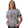 thumbnail image 3 of Never Give Up Fight Skull Tattoo Plus Size Crewneck Graphic Tee Shirt Brisco Brands 3X, 3 of 5