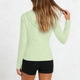 thumbnail image 5 of Feancey Hooded Sun Jackets for Women UV Protection Full Zip Hiking Hoodies Lightweight Quick Dry Athletic Jacket Comfort Workout Tops Mint Green XXL, 5 of 8