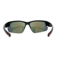 thumbnail image 4 of Mens 90s Color Mirror Classic Baseball Halfrim Sport Sunglasses Black Red Orange Mirror, 4 of 4