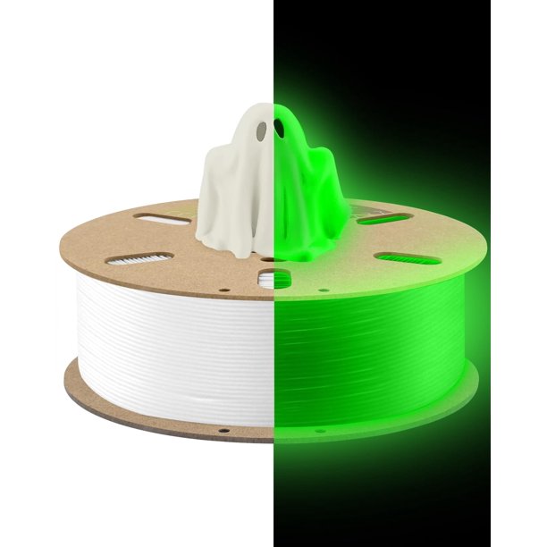 Filamento DURAMIC 3D PLA que brilla de color verde en la oscuridad, 1,75 mm, 1 kg