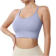 thumbnail image 2 of Womens Bras Comfort Oman Bras With String Quick Dry Shockproof Running Fitness Underwear Wireless Bra Purple L, 2 of 8