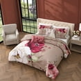 thumbnail image 3 of Bebejan Florence 5 Piece Comforter Set, King, Brown, 100% Cotton Sateen, Reversible, All Season, Cozy Comfort, 3 of 8