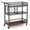 Rustic Brown, variant on Topbuy 3-Tier Bar Cart on Wheels Rolling Serving with Drinks Rack and Glass Holder Industrial Beverage Storage Cart for Kitchen Dining Room Brown