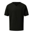 thumbnail image 4 of JTieacloth Mens Pocket T Shirts Multiple Pack Mens Summer Fashion Casual Linen Slub Solid Color V Neck Short Sleeve T Shirt, 4 of 4