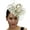 Curlicue Ivory/Black Dot, variant on Women's Elegant Cocktail Fashion Mesh Sinamay Fascinator Headband, Curlicue Ivory/Black Dot