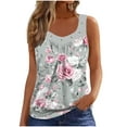 thumbnail image 5 of Neewe Tank Tops for Women Summer V Neck T Shirts Trendy Sleeveless Printed Tee Loose Fit 2026 Fashion, 5 of 5
