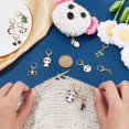 thumbnail image 3 of 24 Pcs Panda Bamboo Stitch Markers Enamel Crochet Stitch Marker Charms Removable 304 Stainless Steel Clasps Locking Stitch Marker, 3 of 6