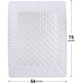 thumbnail image 4 of Fusion Waterproof Mattress Protector, Full Mattress Pad, Quilted Fitted Cover Stretches up to 16 Inches Deep (White), 4 of 9