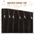 thumbnail image 3 of Benehair 100% Remy Real Human Hair Extensions Micro Ring Easy Loop In Hair Tips Nano Beans Russian Remy Hair Thick Strands 50g 16"-24" Striaght Black, 3 of 12