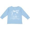 thumbnail image 3 of Inktastic Great White Shark Jumping in White Boys or Girls Long Sleeve Toddler T-Shirt, 3 of 5