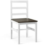 Costway 5pcs Dining Set Solid Wood Compact Kitchen Table & 4 Chairs Modern