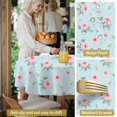 thumbnail image 5 of Pioneer Flower Floral Print Pattern Round Tablecloth 60 X 60 Inch, Wrinkle Resistant Wipeable Table Cloth for Kitchen Dining Picnic Patio Party, 5 of 6