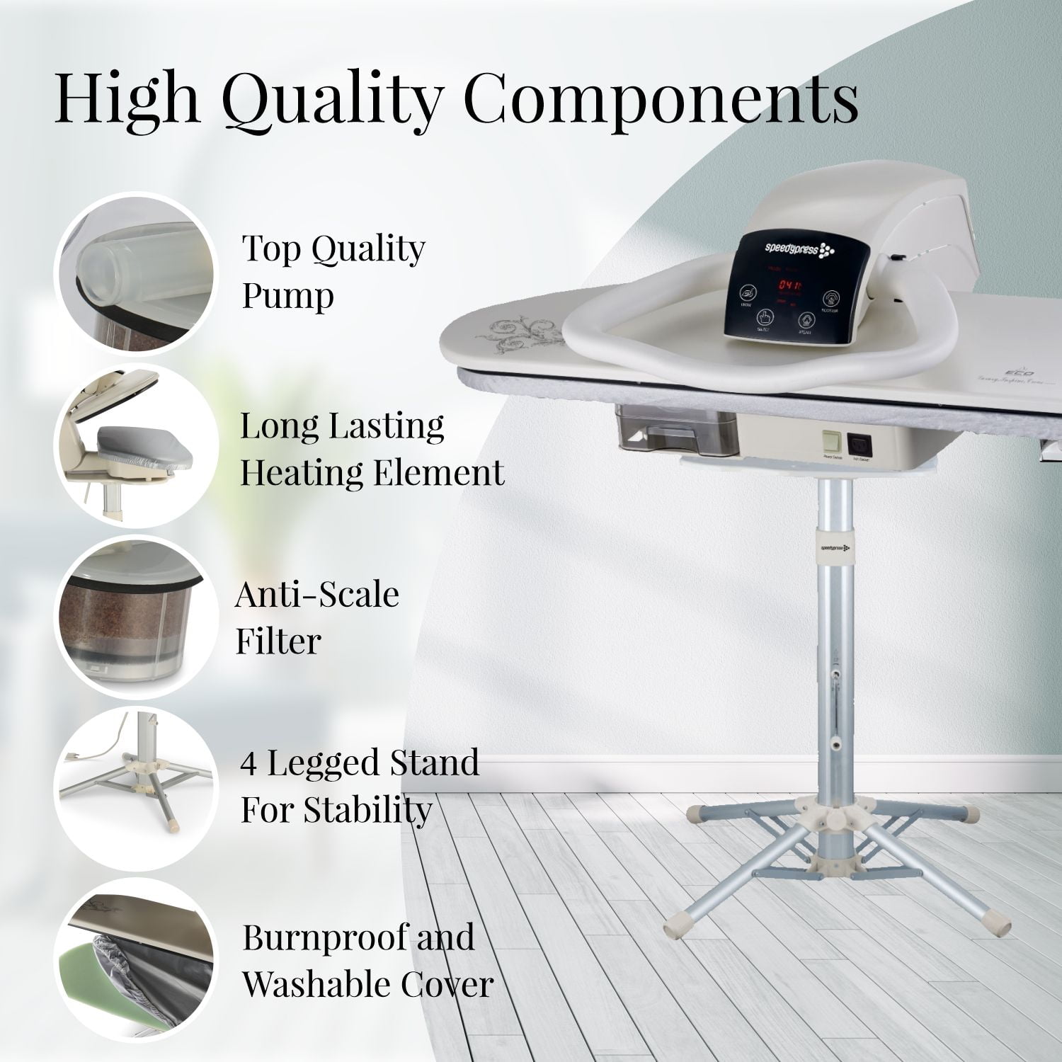 large steam iron press